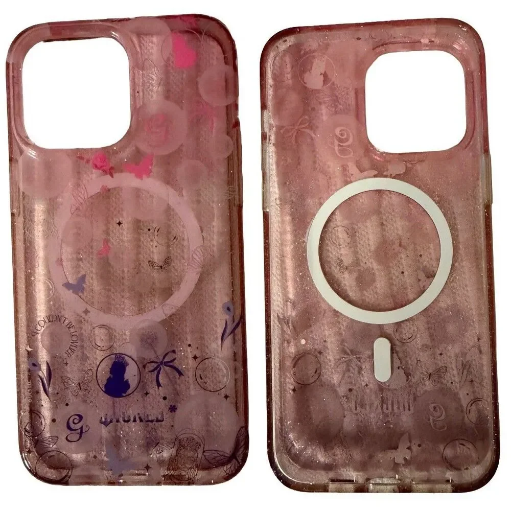 Wicked Glinda Velvet Caviar Glitter MagSafe iPhone 14 Pro Max Case Pink